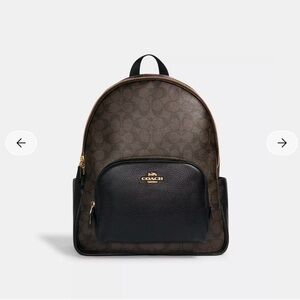 Coach Brown and Black Backpack